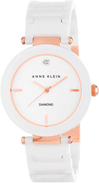 1018RGWT  кварцевые наручные часы Anne Klein "Ceramic Diamond"  1018RGWT