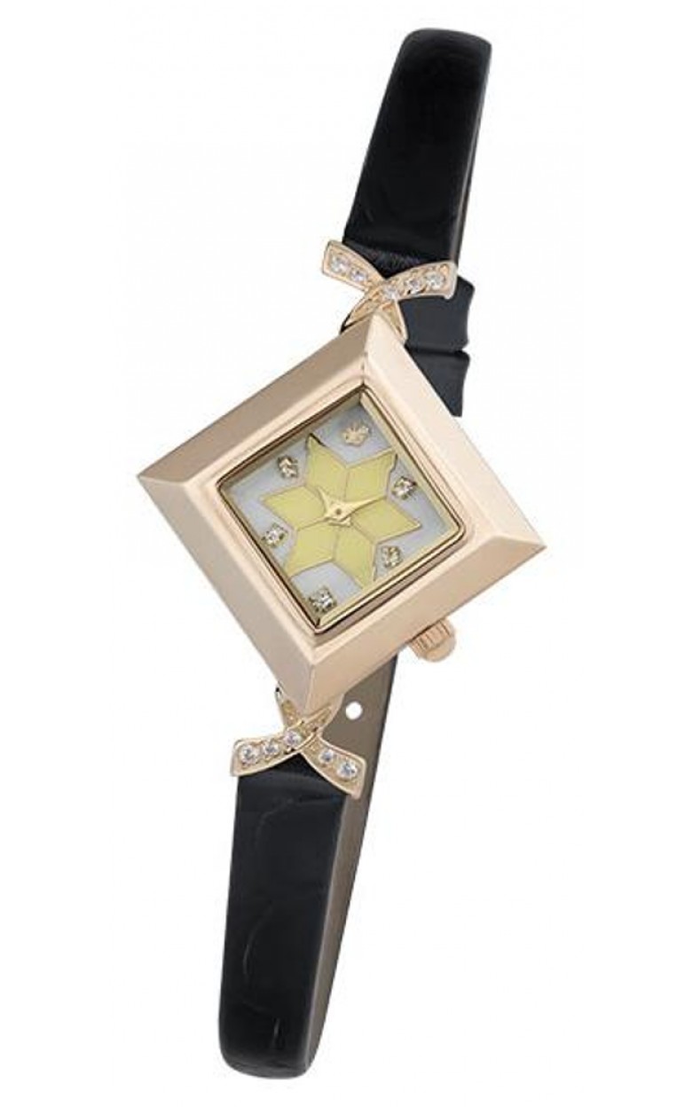 43956.127 russian gold кварцевый wrist watches Platinor "агата" for women  43956.127