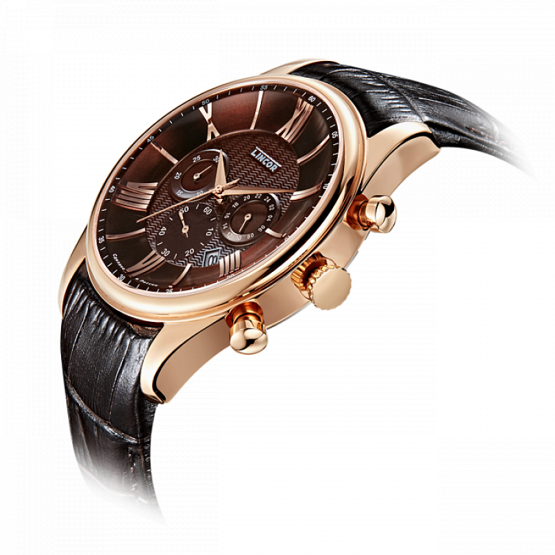 1267S3L2 russian Men's watch кварцевый wrist watches Lincor  1267S3L2