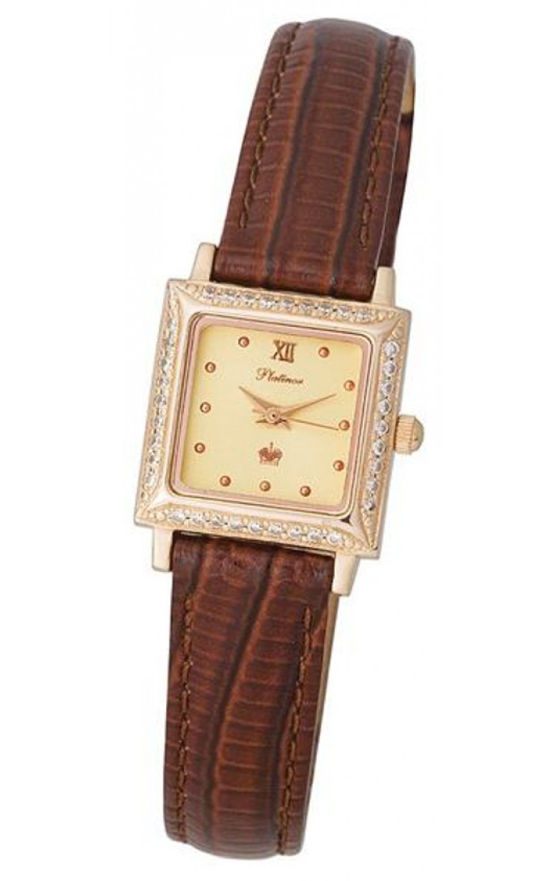 90256.416 russian gold кварцевый wrist watches Platinor "джулия" for women  90256.416