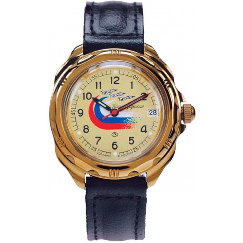 219564  механические наручные часы Восток "Командирские" логотип ВВС ВКС  219564