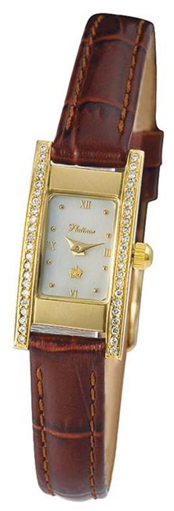 90566.316 russian gold Lady's watch кварцевый wrist watches Platinor "мадлен"  90566.316