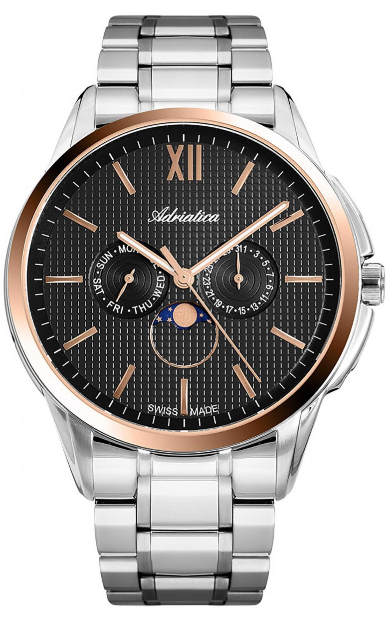 A8283.R166QF swiss Men's watch кварцевый wrist watches Adriatica  A8283.R166QF