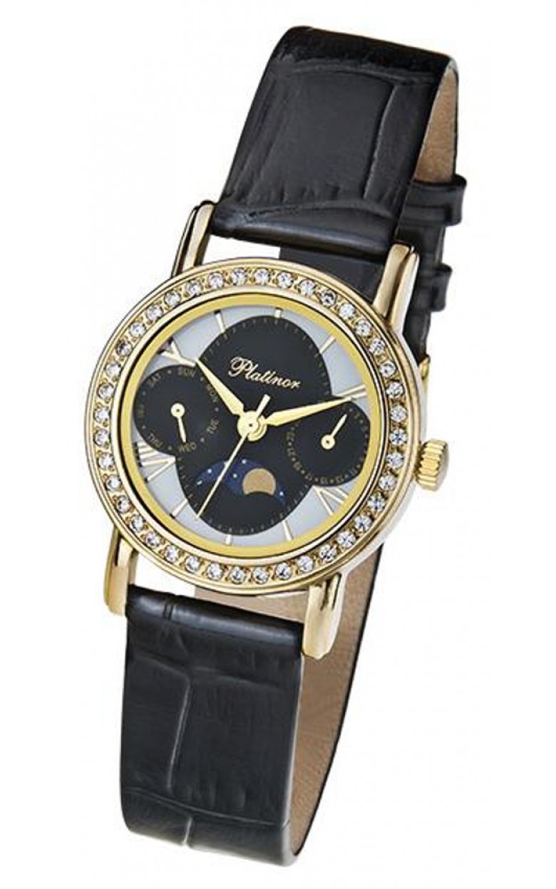 97766.828 russian gold Lady's watch кварцевый wrist watches Platinor "жанет"  97766.828