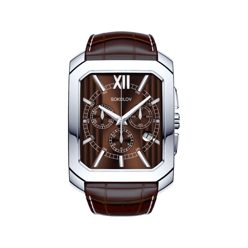 144.30.00.000.04.02.3  кварцевые часы Sokolov логотип  144.30.00.000.04.02.3