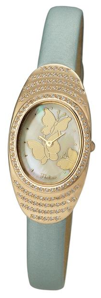 92756.336 russian gold кварцевый wrist watches Platinor "аннабель" for women  92756.336