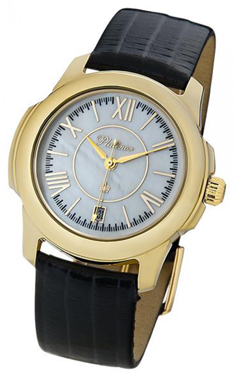 71260.320 russian gold кварцевый wrist watches Platinor "грандмонако" for men  71260.320