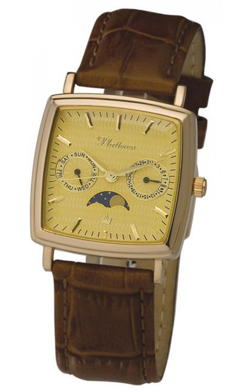 58550.403 russian gold Men's watch кварцевый wrist watches Platinor "бриз"  58550.403