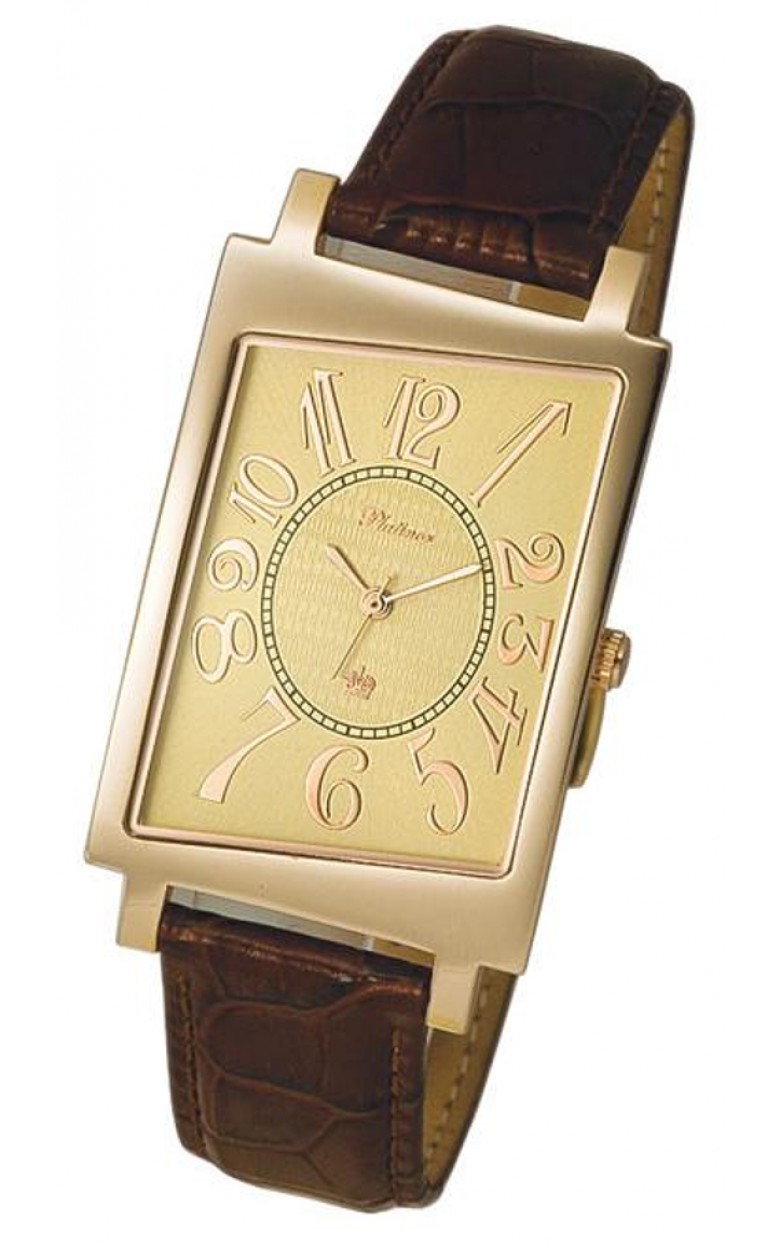 54450.410 russian gold кварцевый wrist watches Platinor "кредо" for men  54450.410