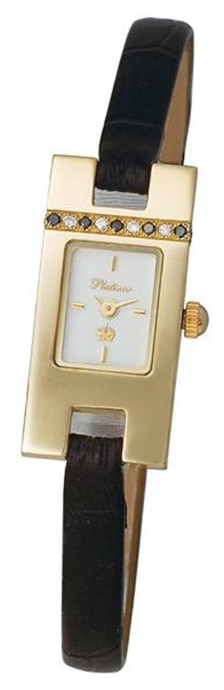 91415.103 russian gold Lady's watch кварцевый wrist watches Platinor "северное сияние"  91415.103
