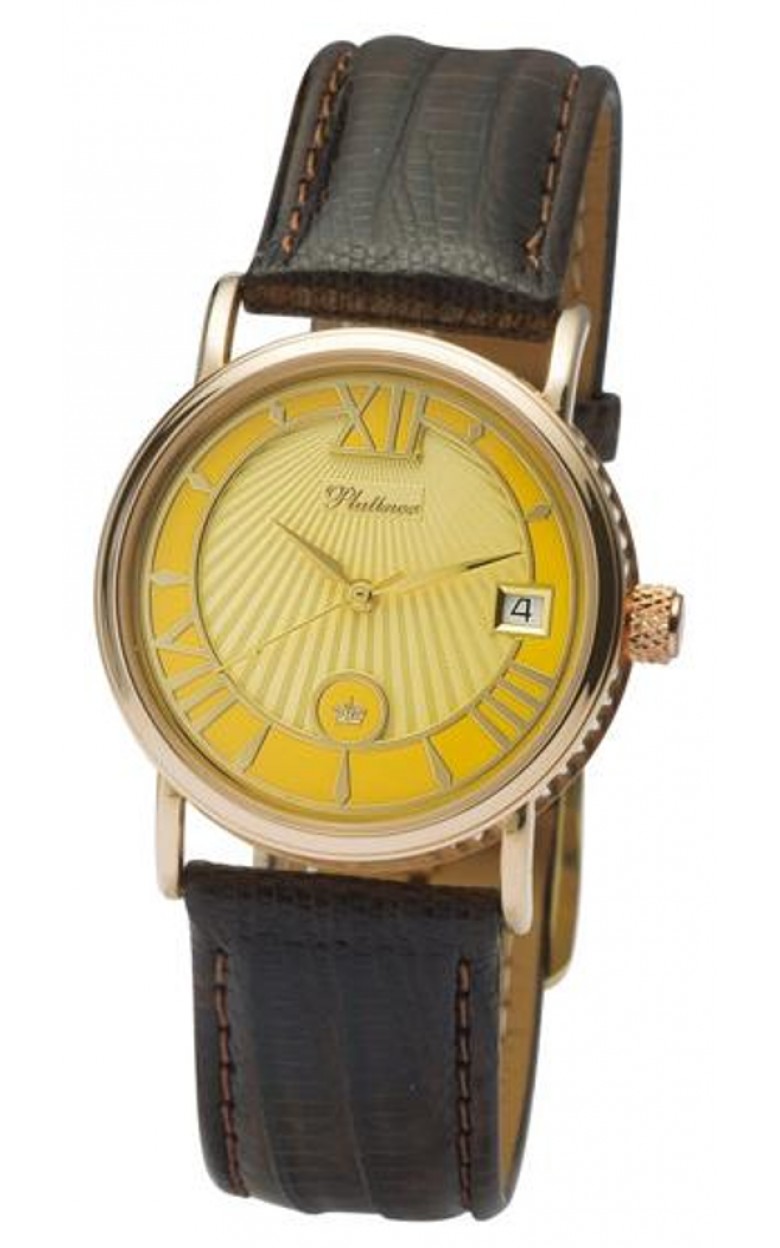 53550.420 russian gold Men's watch кварцевый wrist watches Platinor "нептун"  53550.420