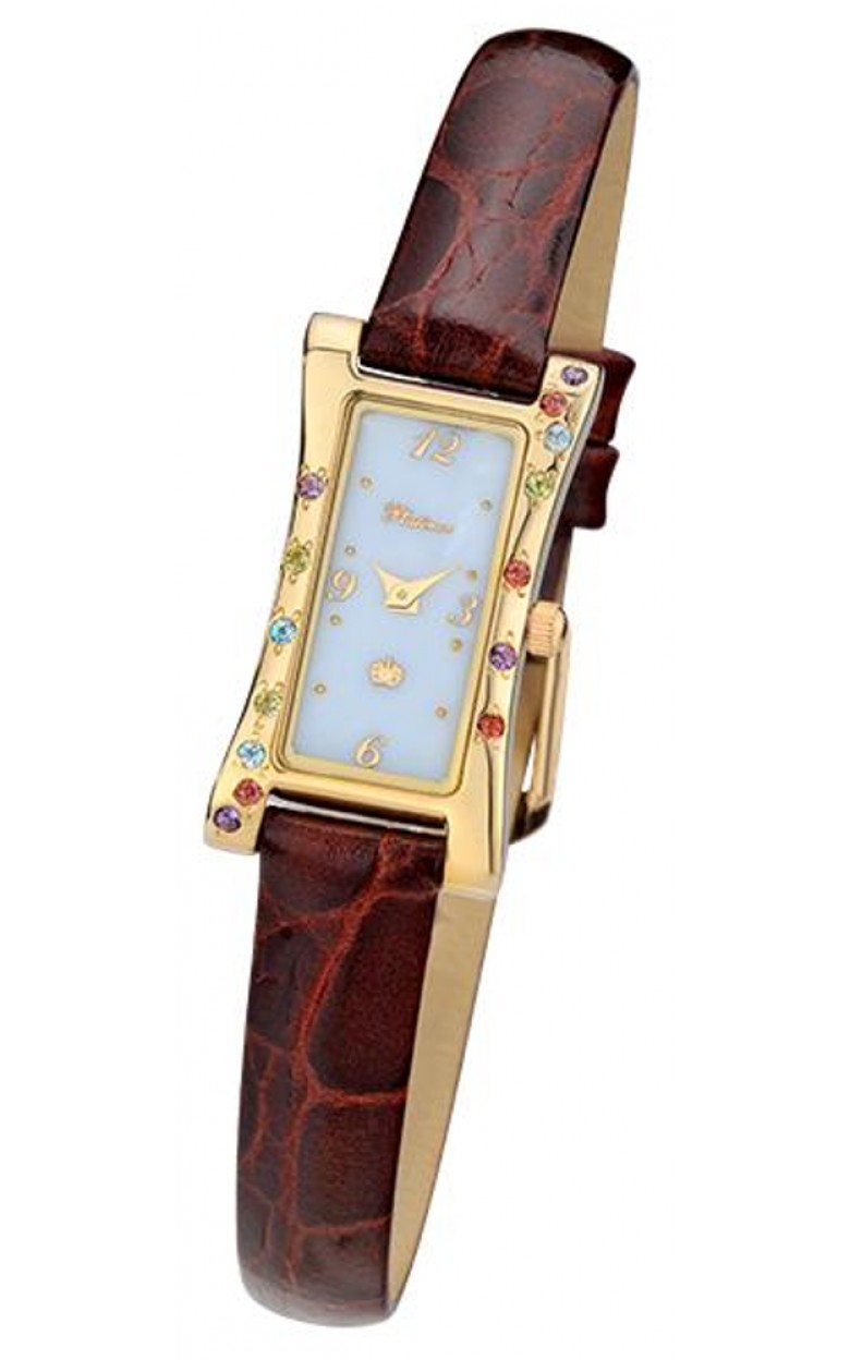 91767.106 russian gold кварцевый wrist watches Platinor "элизабет" for women  91767.106