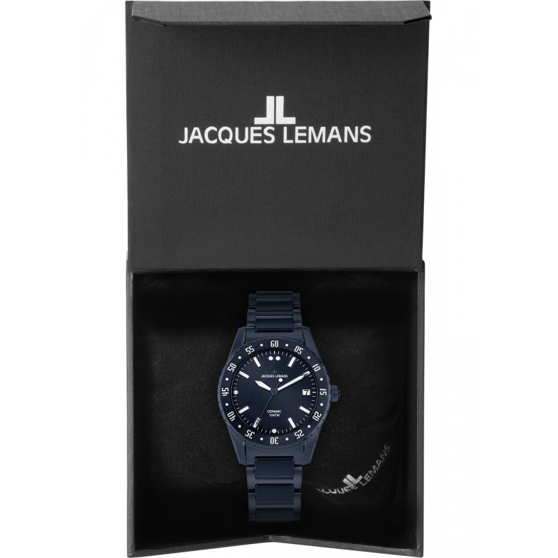 42-10E  кварцевые часы Jacques Lemans "High Tech Ceramic"  42-10E