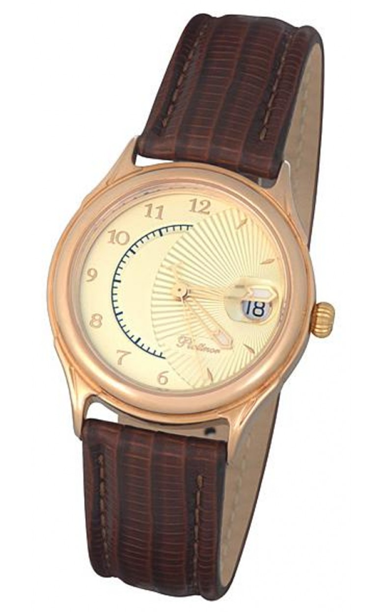 50350.432 russian gold кварцевый wrist watches Platinor "сатурн" for men  50350.432