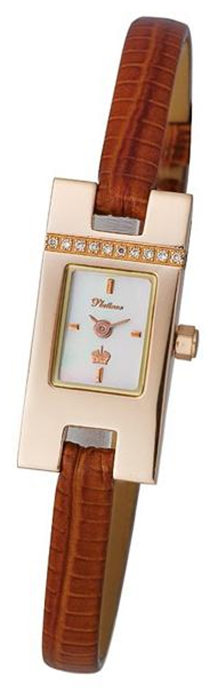 91451.303 russian gold кварцевый wrist watches Platinor "северное сияние" for women  91451.303