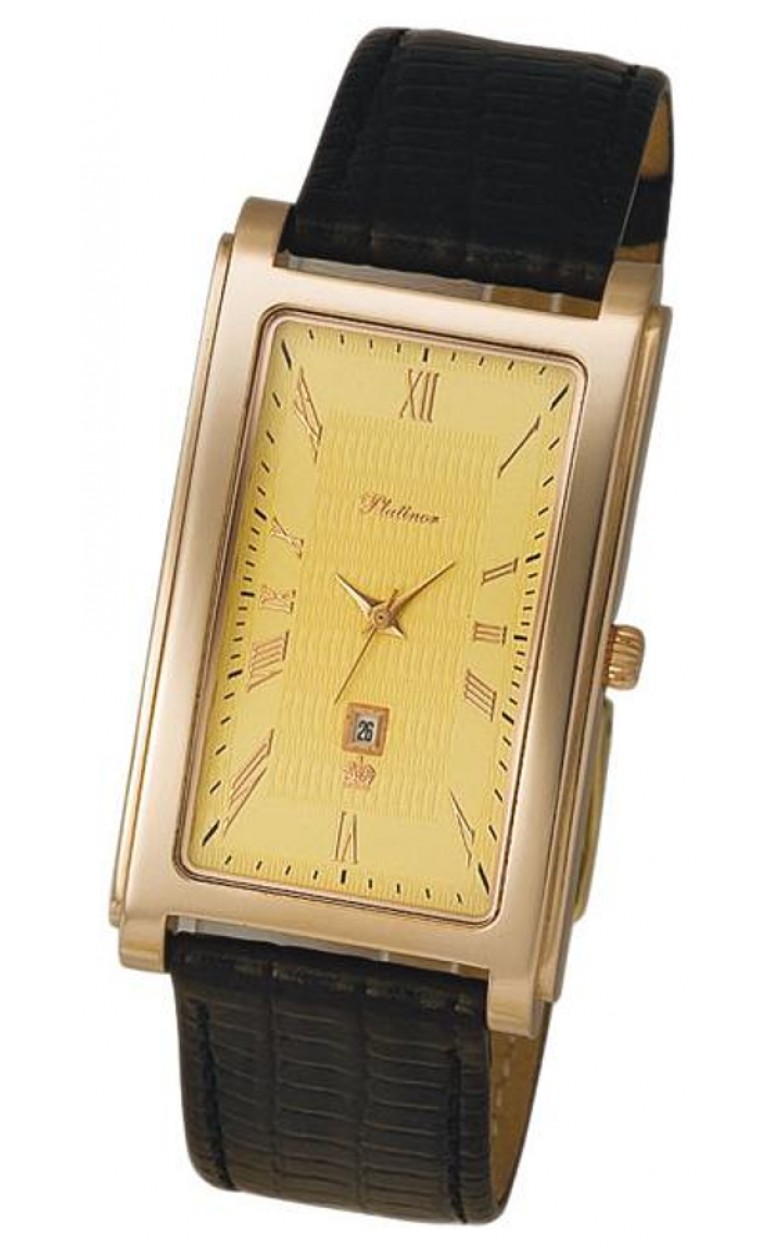48550.421 russian gold Men's watch кварцевый wrist watches Platinor "мюнхен"  48550.421