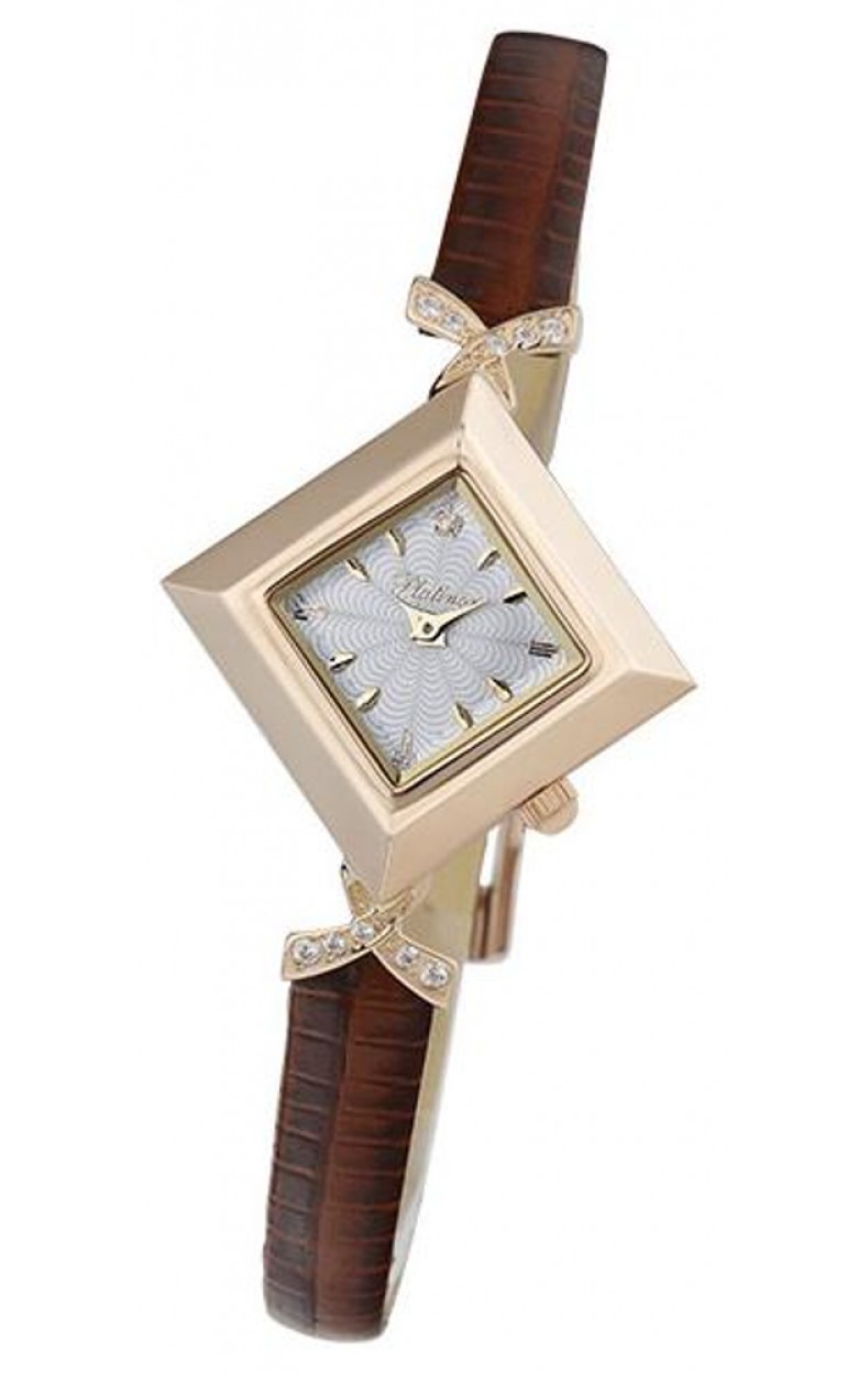 43956.204 russian gold кварцевый wrist watches Platinor "агата" for women  43956.204