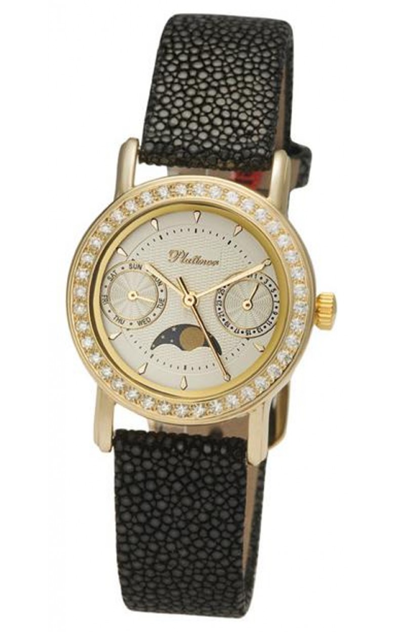 97766.202 russian gold Lady's watch кварцевый wrist watches Platinor "жанет"  97766.202