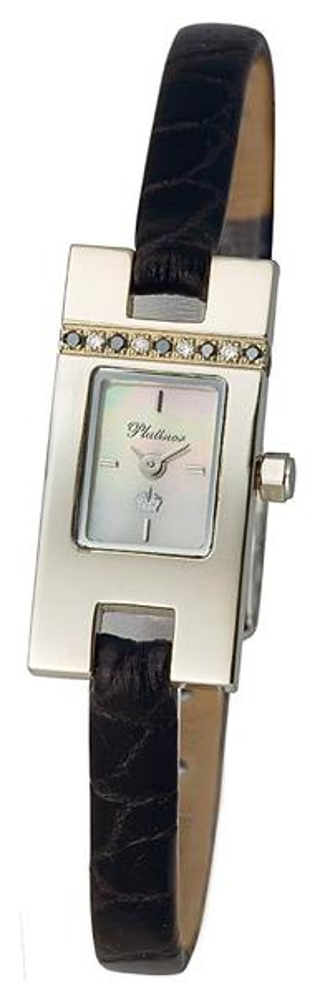 91445.303 russian gold Lady's watch кварцевый wrist watches Platinor "северное сияние"  91445.303