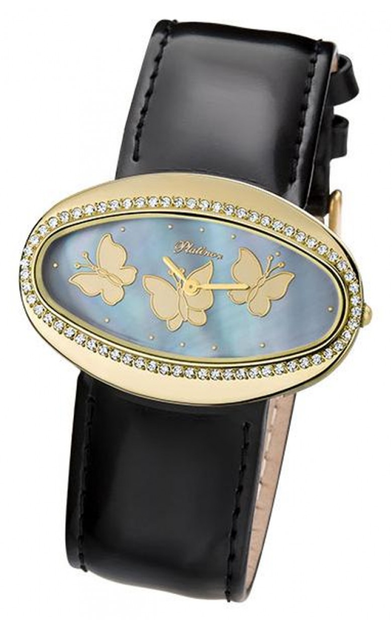 92666.655 russian gold Lady's watch кварцевый wrist watches Platinor "саманта"  92666.655