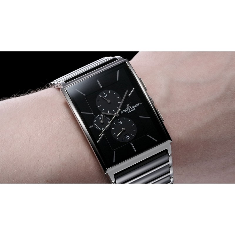 1-1817A  кварцевые часы Jacques Lemans "High Tech Ceramic"  1-1817A