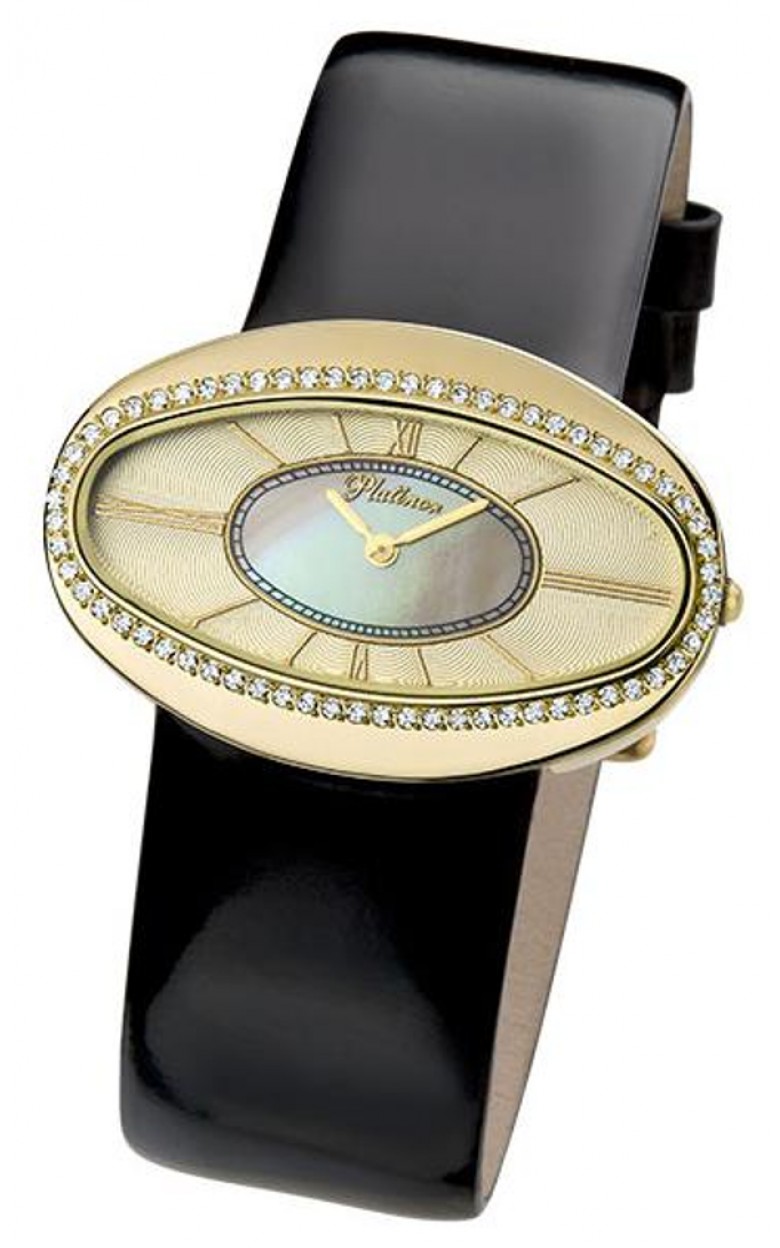 92666.417 russian gold кварцевый wrist watches Platinor "саманта" for women  92666.417
