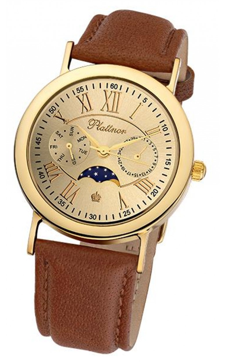 54860.417 russian gold Men's watch кварцевый wrist watches Platinor "форум"  54860.417