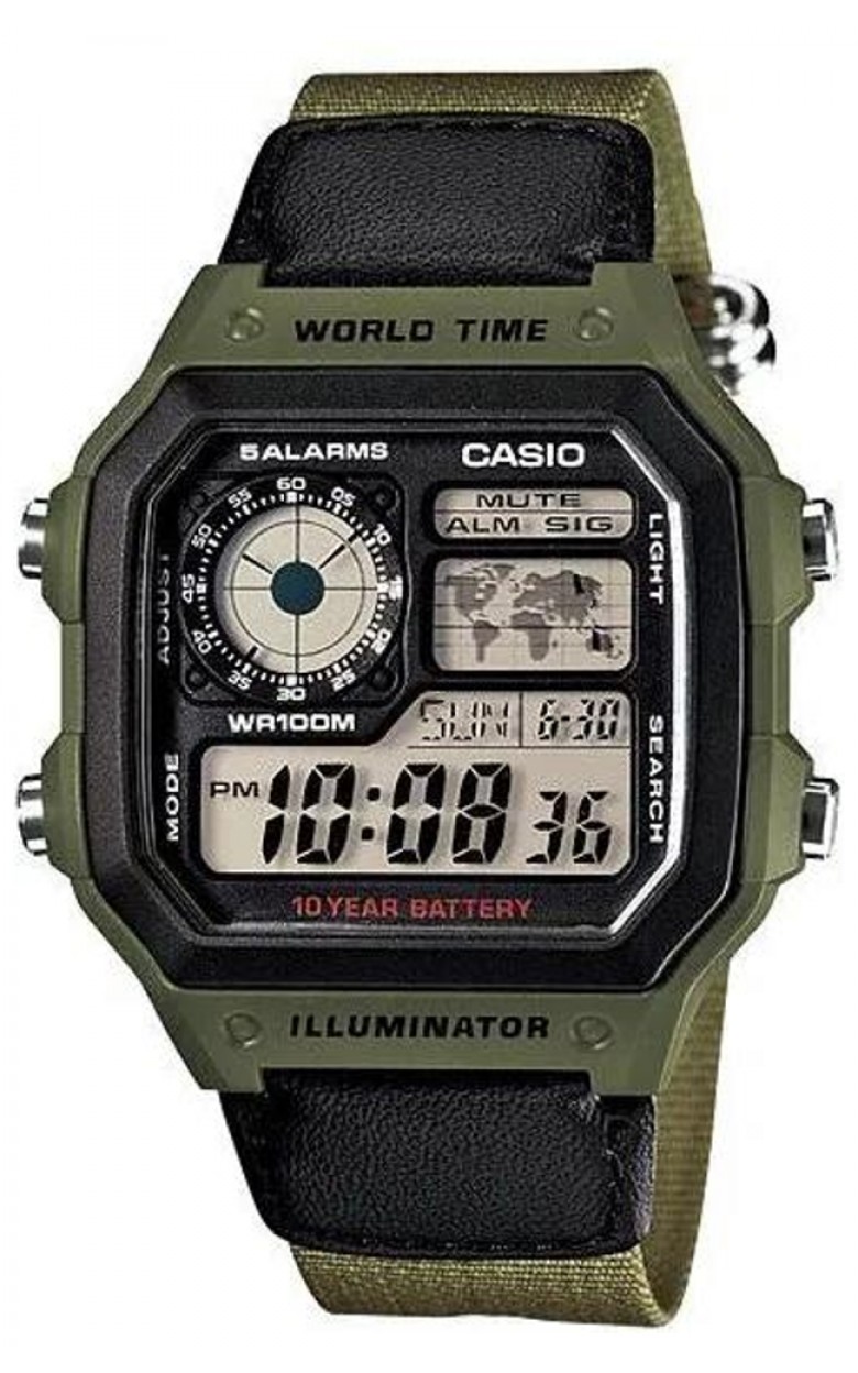 AE-1200WHB-3B  кварцевые наручные часы Casio "Collection"  AE-1200WHB-3B