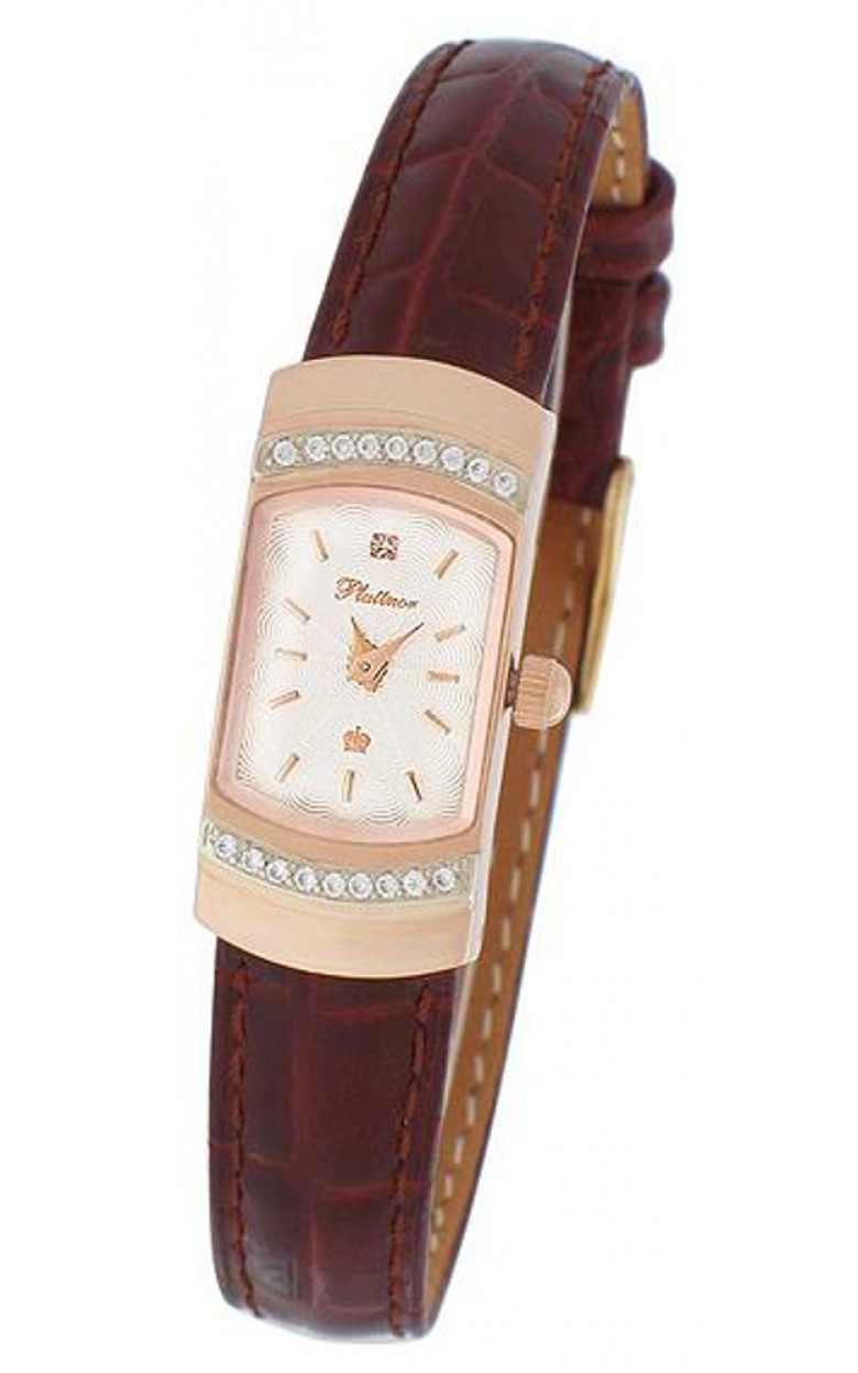 98356.404 russian gold Lady's watch кварцевый wrist watches Platinor "любава"  98356.404