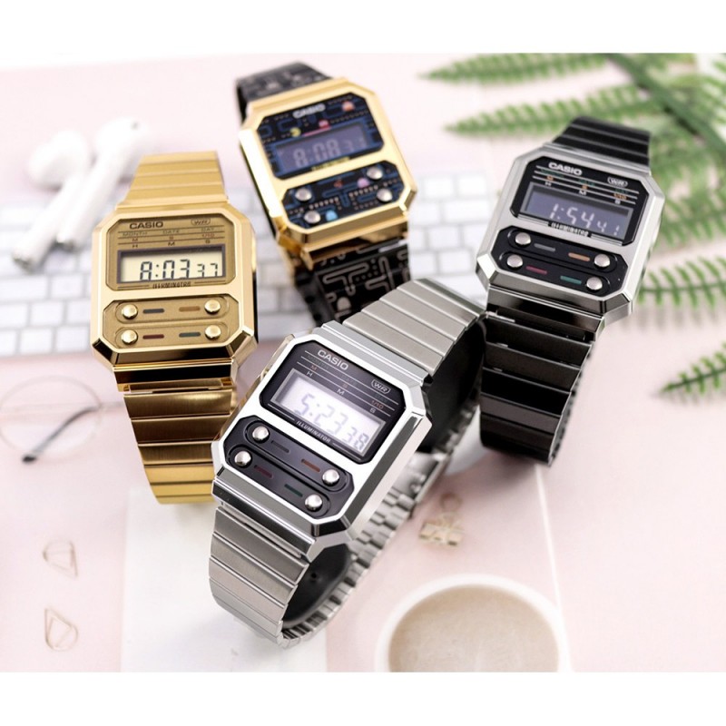 A100WE-1A  кварцевые наручные часы Casio "Vintage"  A100WE-1A