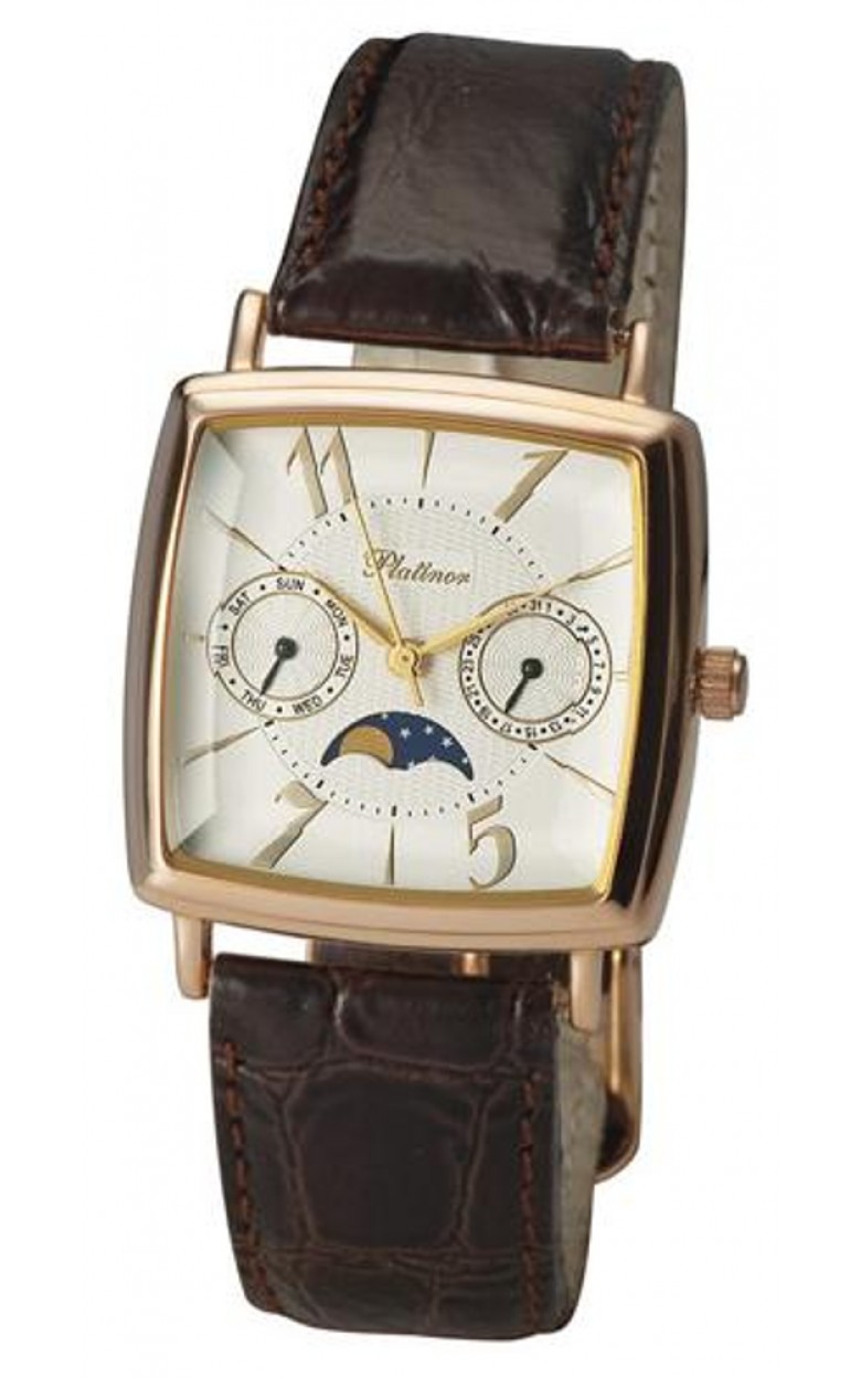 58550.112 russian gold кварцевый wrist watches Platinor "бриз" for men  58550.112