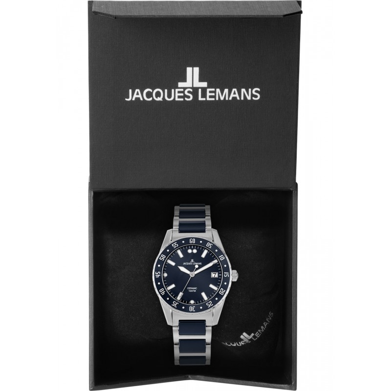 42-10B  кварцевые часы Jacques Lemans "High Tech Ceramic"  42-10B