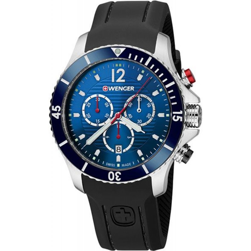 01.0643.110 swiss watertight Men's watch quartz wrist watches Wenger "Seaforce Chrono"  01.0643.110